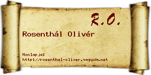 Rosenthál Olivér névjegykártya